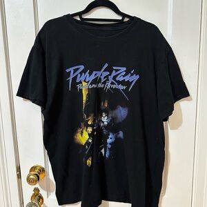 Prince “Purple Rain” Graphic Tee — Black — Women’s/Large XL